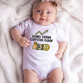 Long term capital gain unisex short sleeve baby boy girl clothes Funny investment humor bodysuit newborn gift